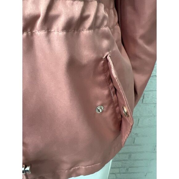 Miss London Women Blush Hooded Windbreaker Size L - Picture 7 of 12